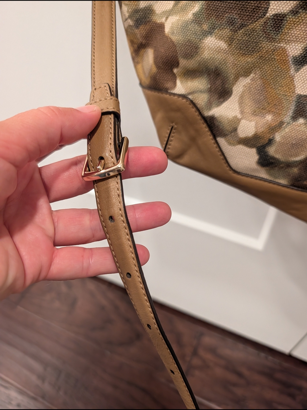 COACH Bleecker Cooper Canvas Floral Tote Bag Satchel Purse Camo Flower Print - Picture 5 of 14